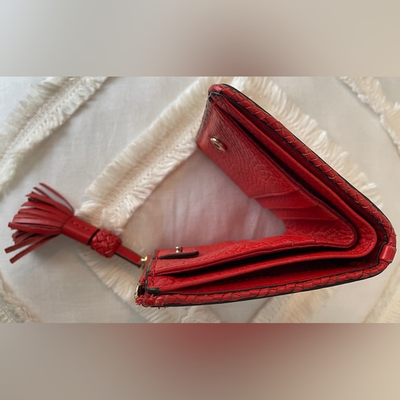 Tory Burch Taylor mini wallet in poppy orange - Picture 4 of 5